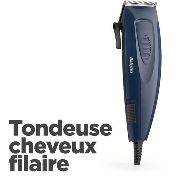 Hårklippare - BaByliss - E695E - Rostfria blad - 8 klippguider - från 1 till 25 mm