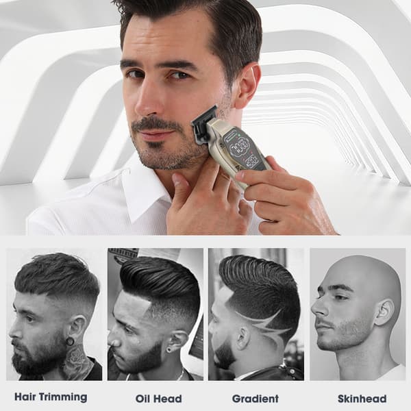 INF Trådløs hårklipper - Profesjonell trimmer for perfekt frisyre