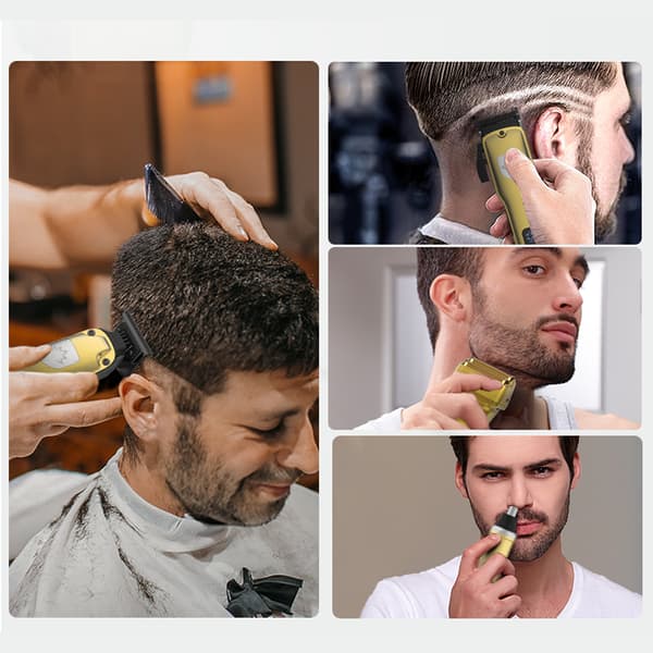 INF Professionell hårklippare med rakhyvel och nästrimmer