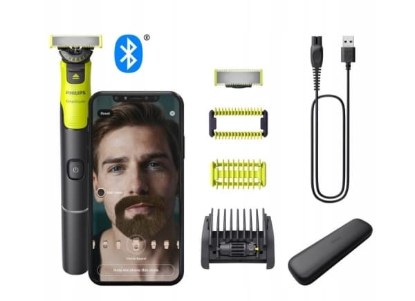 Philips OneBlade 360 with Connectivity QP4631/65 Face + Body, Teräverkollinen parranajokone, Harmaa, Lime, Akku, Litiumioni (Li-Ion), 1 h, 5,4 W