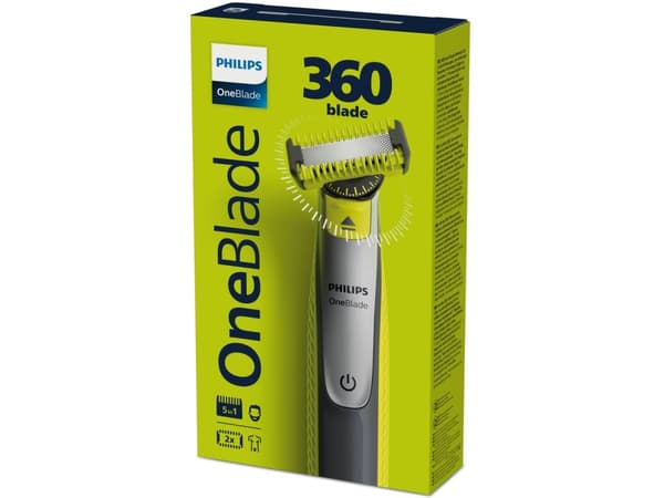 Philips OneBlade 360 QP2834 Face + Body - Trimmer - trådløs - light green/dark gray