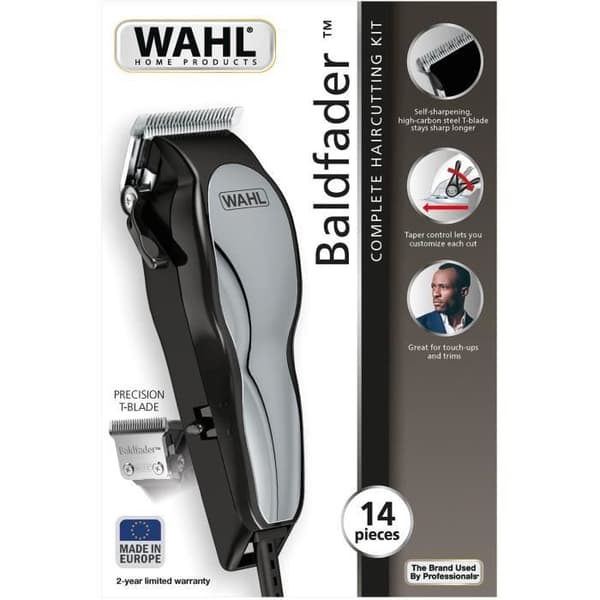 WAHL 20107.0460 Baldfader hårklippare - Trimmer med sladd - Avsmalningsfunktion - Automatisk skärpning - Bladbredd 45 mm
