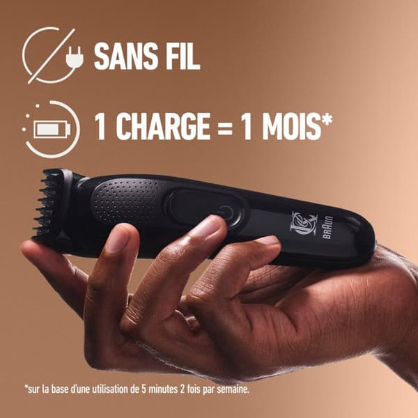 Skäggtrimmer - KING C GILLETTE - Modell med 3 kammar - Autonomi 50 min - Metallblad