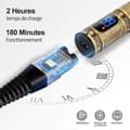 Miniatyrbild 5 av 6: Hårklippare för män, Professionell skäggtrimmer för män, Elektrisk rakhyvel för män med LED-skärm, Trådlös Brostyle hårklippare i guld
