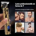 Miniatyrbild 2 av 6: Hårklippare för män, Professionell skäggtrimmer för män, Elektrisk rakhyvel för män med LED-skärm, Trådlös Brostyle hårklippare i guld
