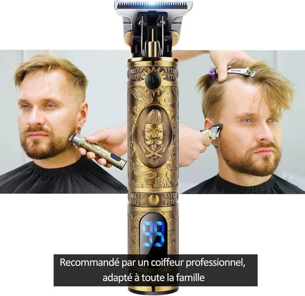 Hårlösare - Brostyle - Professionell - LED-skärm - Trådlös - Autonomi 180 min