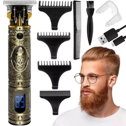 Professionell Hår- och Skäggtrimmer T-Blade