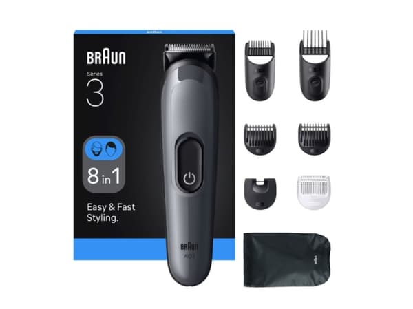 Braun AIO3540, Sort, Grå, 0,5 mm, 2,1 cm, Batteri, 50 min, Innebygd batteri