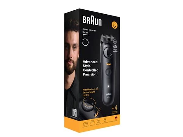 Braun BeardTrimmer 9 BT5520, Washable, Battery, Black