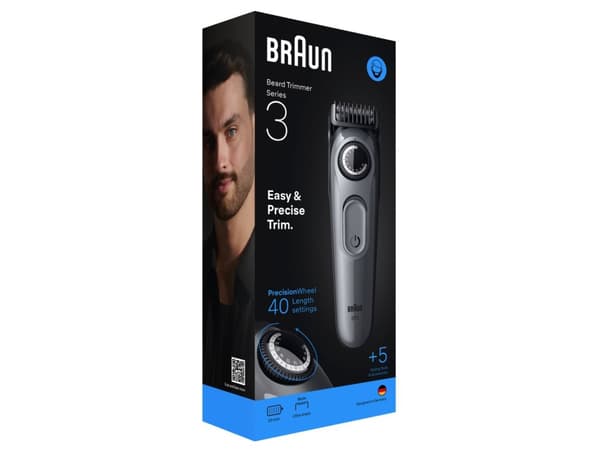 Braun Sarja 3 partatrimmeri, BT3560, Harmaa