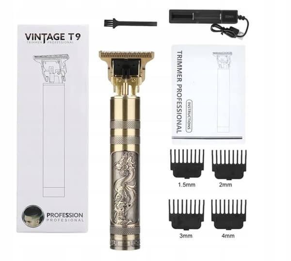 SKÆGHÅRTRIMMER BARBER premium VINTAGE T9