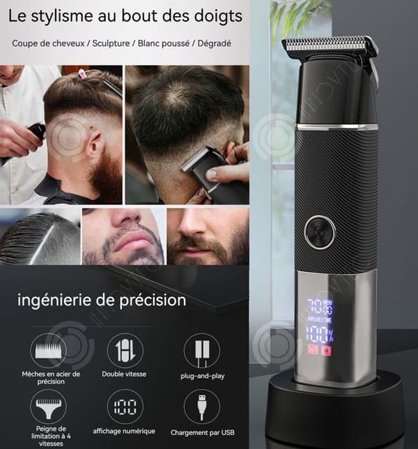 INN Hair Clipper Professional Barber Kit Skägg- och hårtrimmer för män med display 5-i-1 vattentät skäggtrimmersats