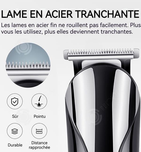 INN hårtrimmer 12-i-1 multifunktionssats Professionellt kit i rostfritt stål lätt för ansikte och män Gift Ki