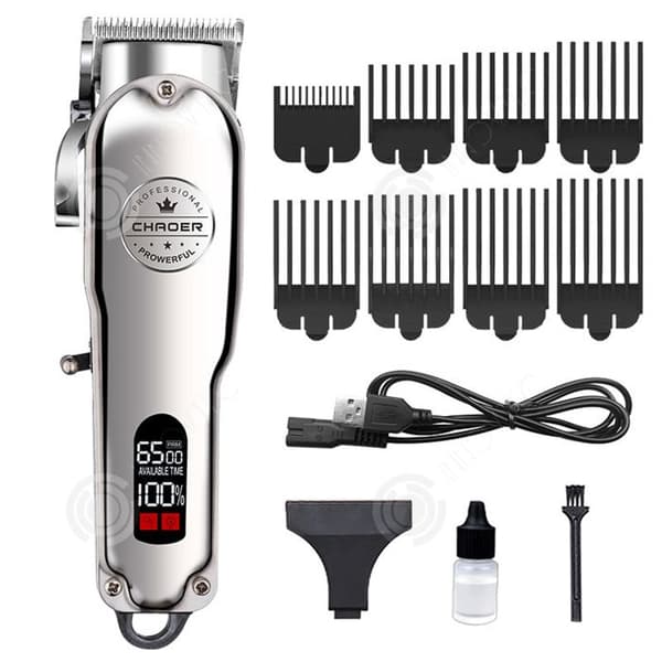INN Hårklippare 110-240V USB 0,5-3mm Smart LED LCD Digital Display Elektrisk Hårklippare Metall Hårtrimmer