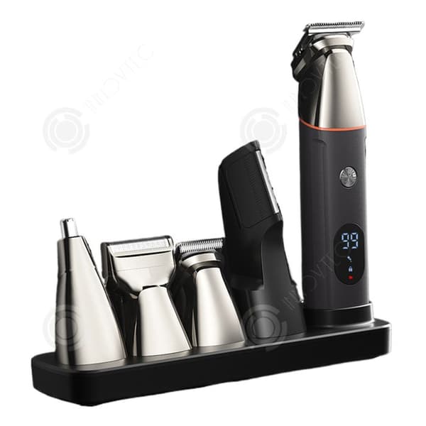 INN Hair Clipper 5 i 1 multifunktions hårklippare Professionell sladdlös uppladdningsbar trimmer med 5 kammar LED-skärm