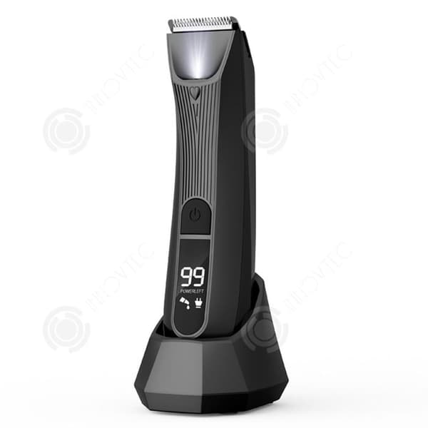 INN Kroppstrimmer 600 mah IPX7 vattentät uppladdningsbar baskroppstrimmer med LED-ljus och display Våthårstrimmer/