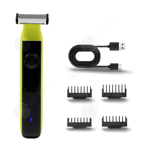 INN Kroppstrimmer 15x3,7cm 5v 600mah usb uppladdningsbar helkroppstvätt kroppstrimmer vått/torrt hårtrimmer