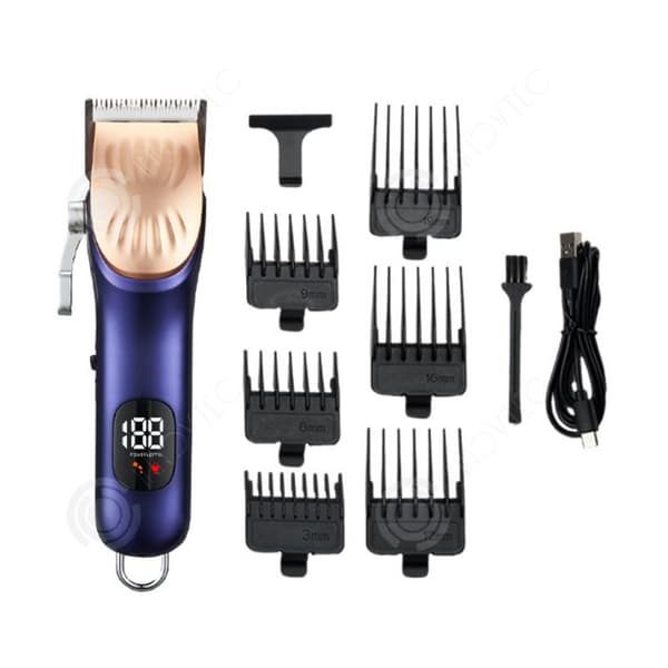 INN Hårklippare 3 i 1 6 Limit Combs Professionell LCD-skärm sladdlös helkropp Tyst elektrisk frisör