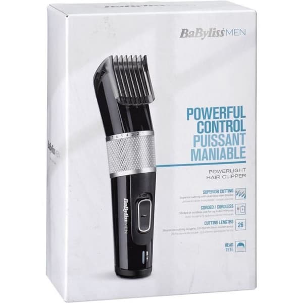 Powerlight hårklippare - BABYLISS - E973E - Sladdlös - 0,5 till 25 mm - 60 min autonomi
