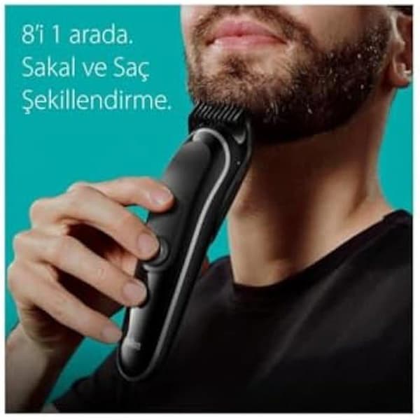 Kit med 8 i 1 - BRAUN - MGK 3440 - Precisionstrimmer - Autonomi 80 min - Vattentålig