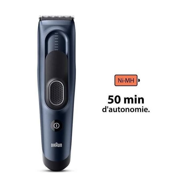BRAUN - Hårklippare - SERIE 5 - laddningsbar - autonomi 50 min - blå/svart - HC5350