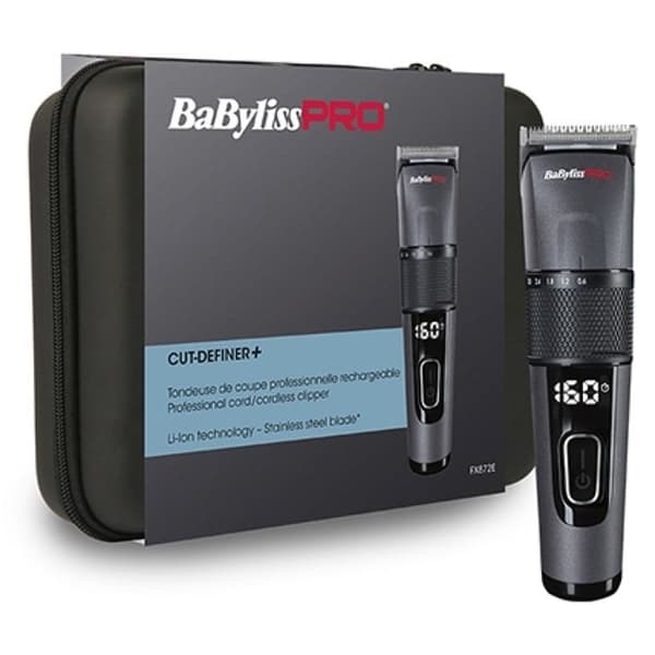 Babyliss Pro - Uppladdningsbar klippare FX872E Litiumbatteribas 8 skärguider