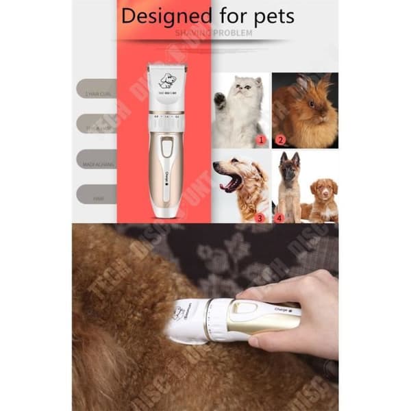 TD® Sladdlös Professionell Tjockt Husdjur Långt Hår Hund Tassklippare Katt Får Häst Kanin Tyst Frisör