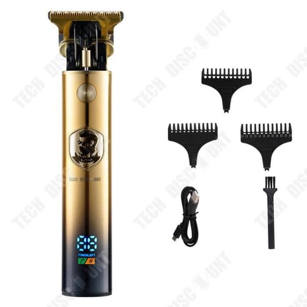 TD® Hårtrimmer för män 3 Limit Comb LED Digital Display Uppladdningsbar och professionell hårklippare med dubbla användningsområden