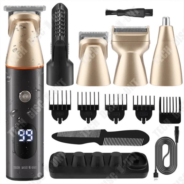 TD® Vattentät elektrisk rakapparat för män multifunktionell elektrisk trimmer push trimmer nästrimmer set