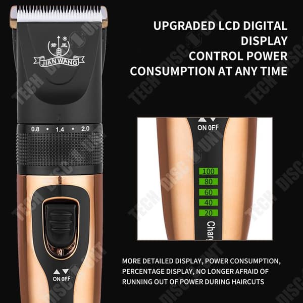 TD Trimmer12W med LED-skärm Skäggtrimmer för män Hårtrimmer för män Skäggtrimmer Hårtrimmer elektrisk skäggtrimmer