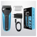 Miniatyrbild 3 av 6: BRAUN Series 3 Shave &amp; Style sladdlös elektrisk rakapparat - 3 flexibla blad - 5 kammar - Svart/Blå