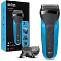 Miniatyrbild 1 av 6: BRAUN Series 3 Shave &amp; Style sladdlös elektrisk rakapparat - 3 flexibla blad - 5 kammar - Svart/Blå