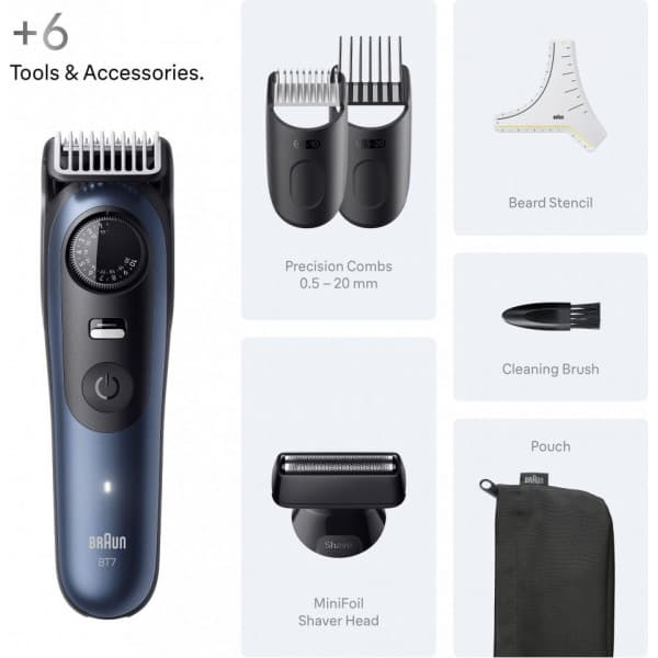 Braun Series 7 partatrimmeri, BT7520, sininen