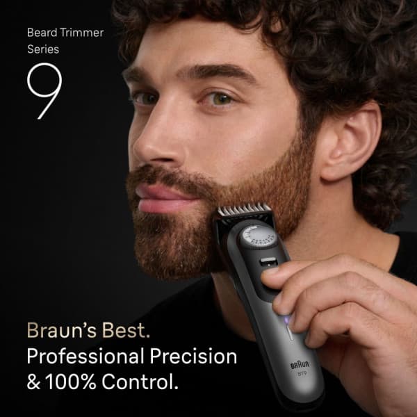 Braun Series 9 skäggtrimmer, BT9560, Krom