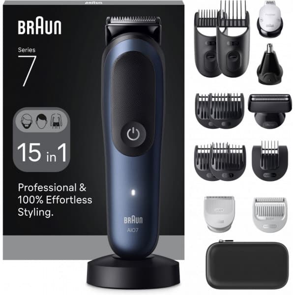 Braun All-in-One Serie 7 multifunktionstrimmer, AIO7580, blå