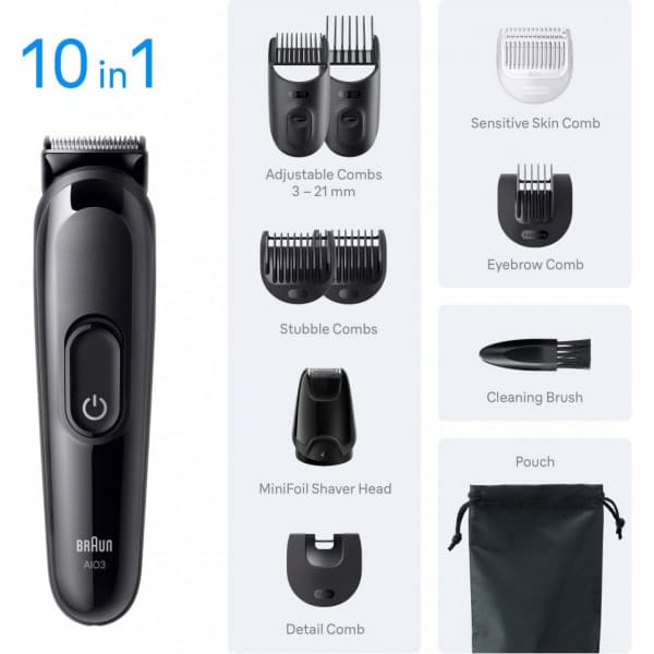 Braun All-in-One Serie 3 rakapparatset, AIO3560, svart