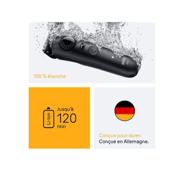 Skäggtrimmer - BRAUN - Series 5 - Ultra-Skarp Blad - 120 Min Autonomi - 40 Längder
