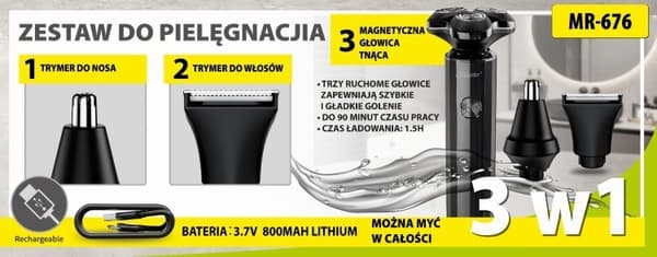 MAESTRO MR-676 3-in-1 USB-parranajosarja