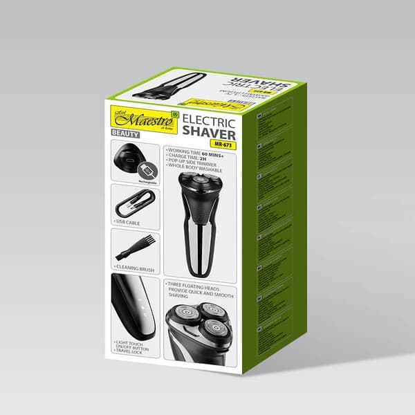 MAESTRO MR-673 USB elektrisk barbermaskine
