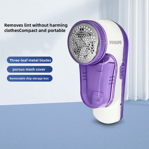 Philips GC027 ladattava parranajokone – sähköinen nukanpoistoaine vaatteille, villapaitoille ja huonekaluille