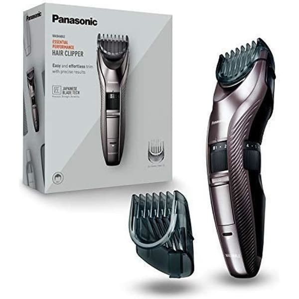 Hårklippare - Panasonic - ER-GC63 - 40 höjder - 2 tillbehör - Tvättbar - Grå