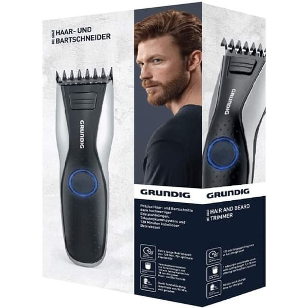 Sladdlös trimmer - GRUNDIG MC 6840 - Skägg - Rostfritt stål - 120 min