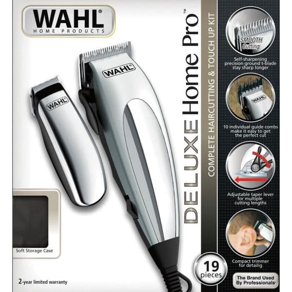 Hårklippare - WAHL - Home Pro Deluxe - med minirakhyvel - Justerbar spak