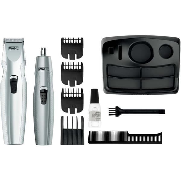 Skäggtrimmer - WAHL - Mustasch & skägg - med näs-/örontrimmer - 5-läges variabla kammar