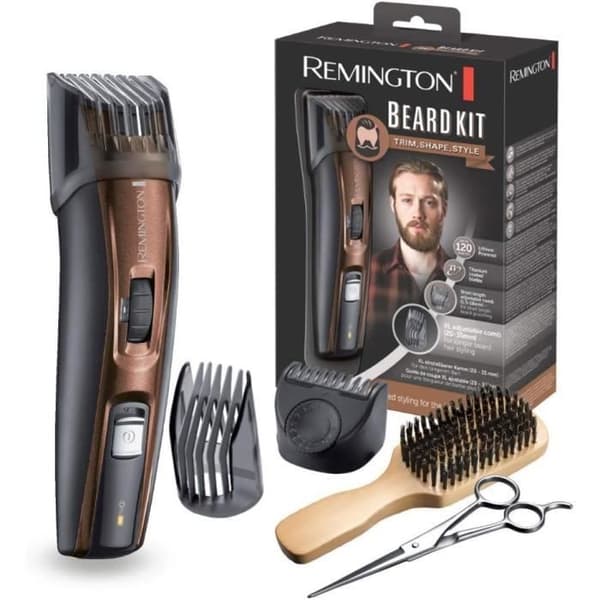 Remington MB4046 Rakset. Skäggtrimmer. Självslipande titanblad. Justerbara träskor. Litiumbatteri