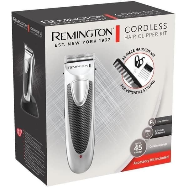 REMINGTON HC4110 Hårklippare - Blad av rostfritt stål, 8 klippguider, med sladd/sladdlös användning