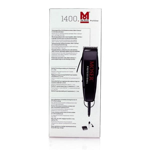 Moser 1400 Professional Cutting Trimmer - Svart - Längdinställningar 0,1-3 mm - Tillbehör ingår