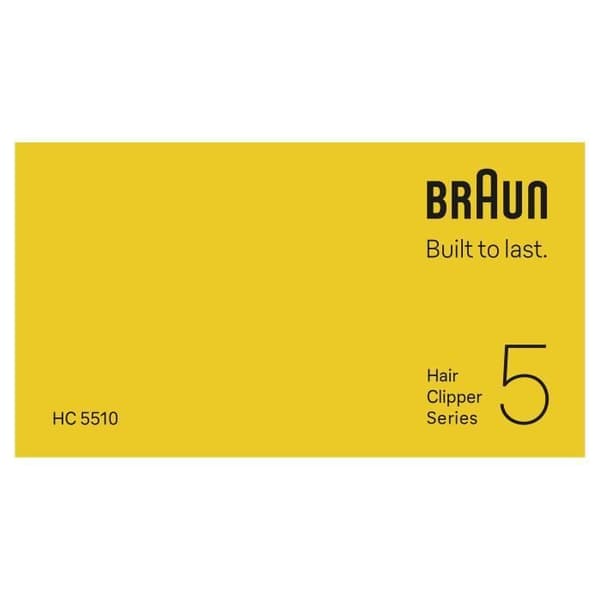 Hårklippare - BRAUN - HC5510 - Trådlös - 50 min - 9 inställningar - Svart