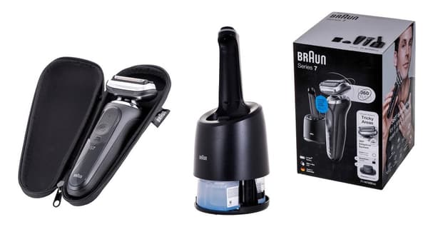 Braun Series 7 71-N7200cc teräverkkoparranajokone, trimmeri, musta