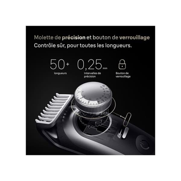 Skäggtrimmer - BRAUN - Series 9 - 180 Min Autonomi - 50 Längder - ProBlade Kniv